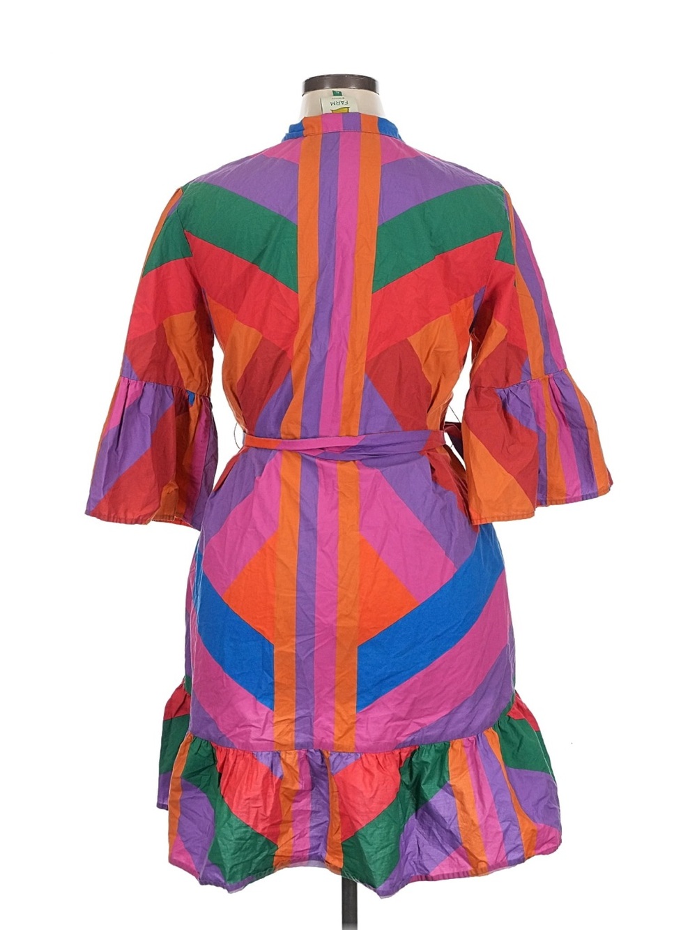 FARM Rio Multicolor Chevron Belted Mini Dress Size XL - Picture 3 of 6
